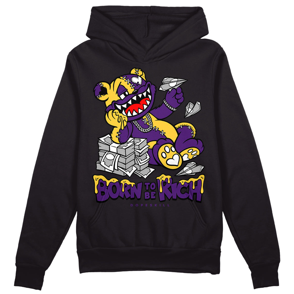 Field Purple 12s superstreetwear Hoodie Sweatshirt Born To Be Rich Graphic