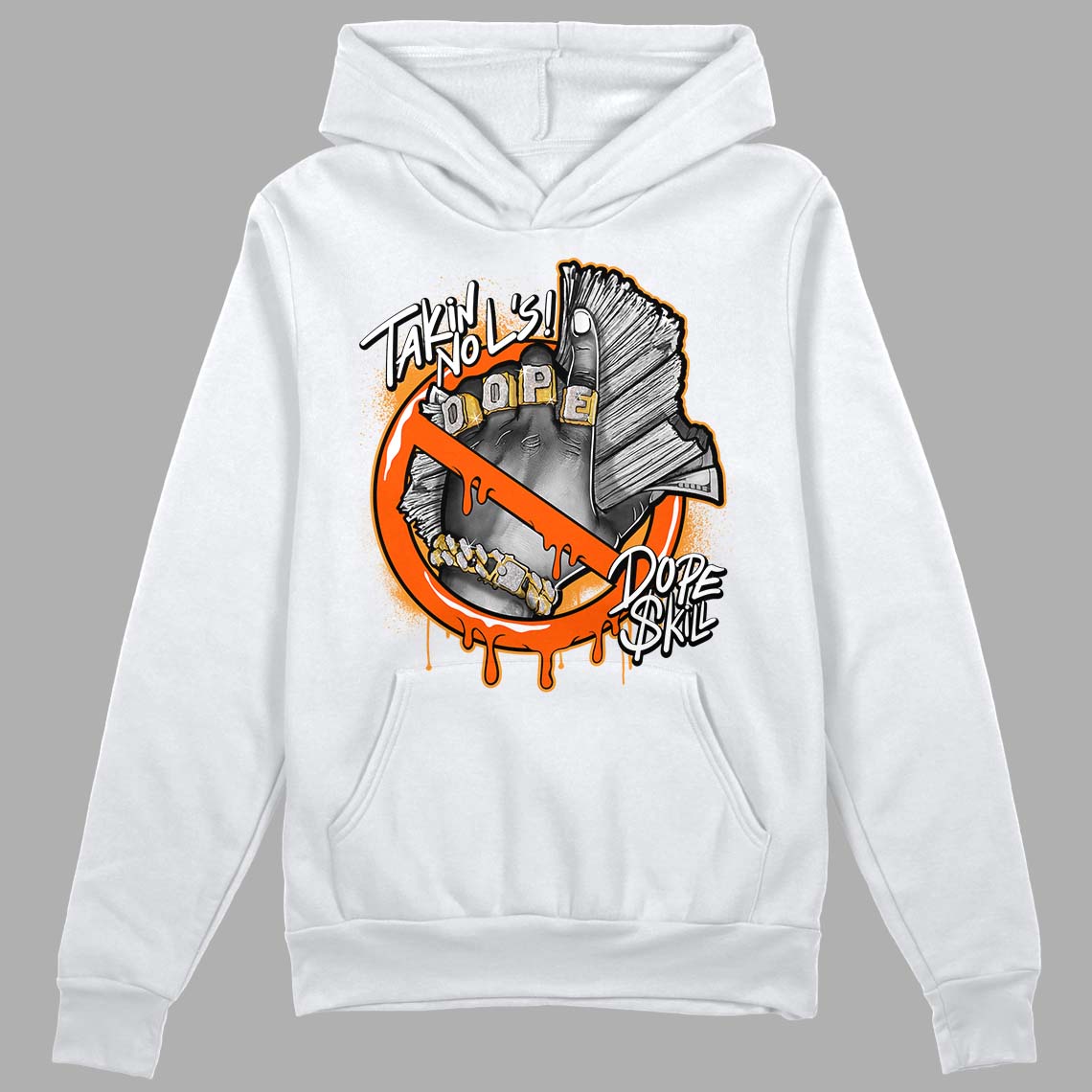 Brilliant Orange 12s superstreetwear Hoodie Sweatshirt Takin No L's Graphic