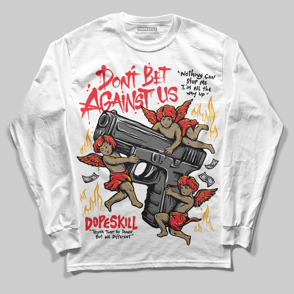 Red Collection superstreetwear Long Sleeve T-Shirt Don't Bet Against Us Graphic