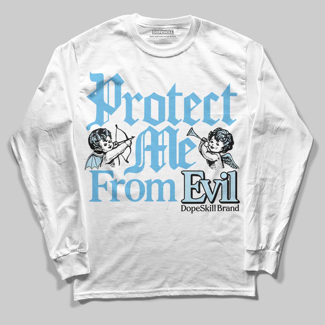 Legend Blue 11s superstreetwear Long Sleeve T-Shirt Protect Me From Evil Graphic