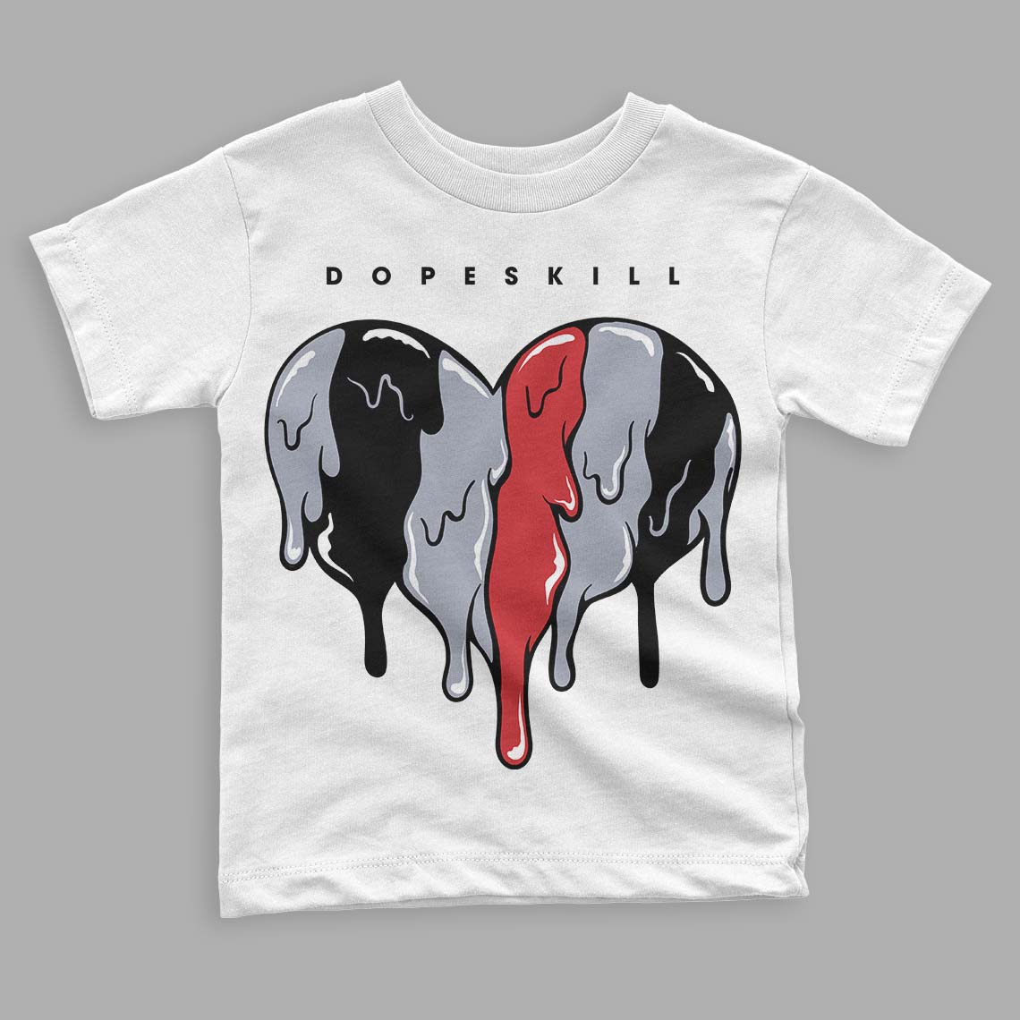 Bred Reimagined 4s superstreetwear Toddler Kids T-shirt Slime Drip Heart Graphic