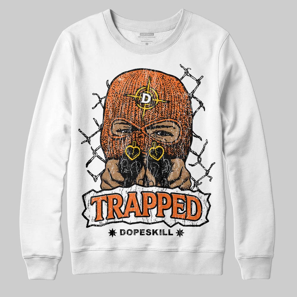 Orange Black White superstreetwear Sweatshirt New Trapped Graphic