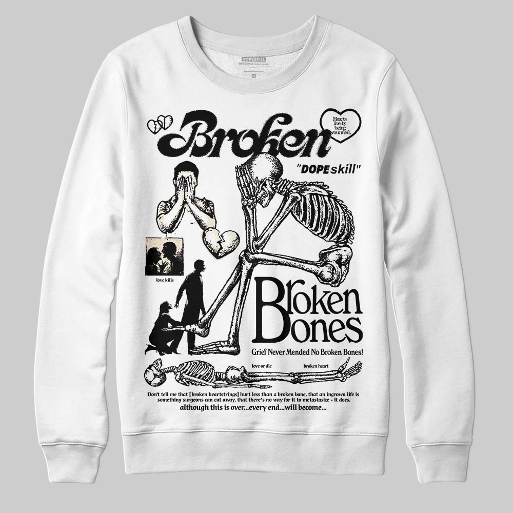 Reverse Metallic 5s superstreetwear Sweatshirt Broken Bones Graphic