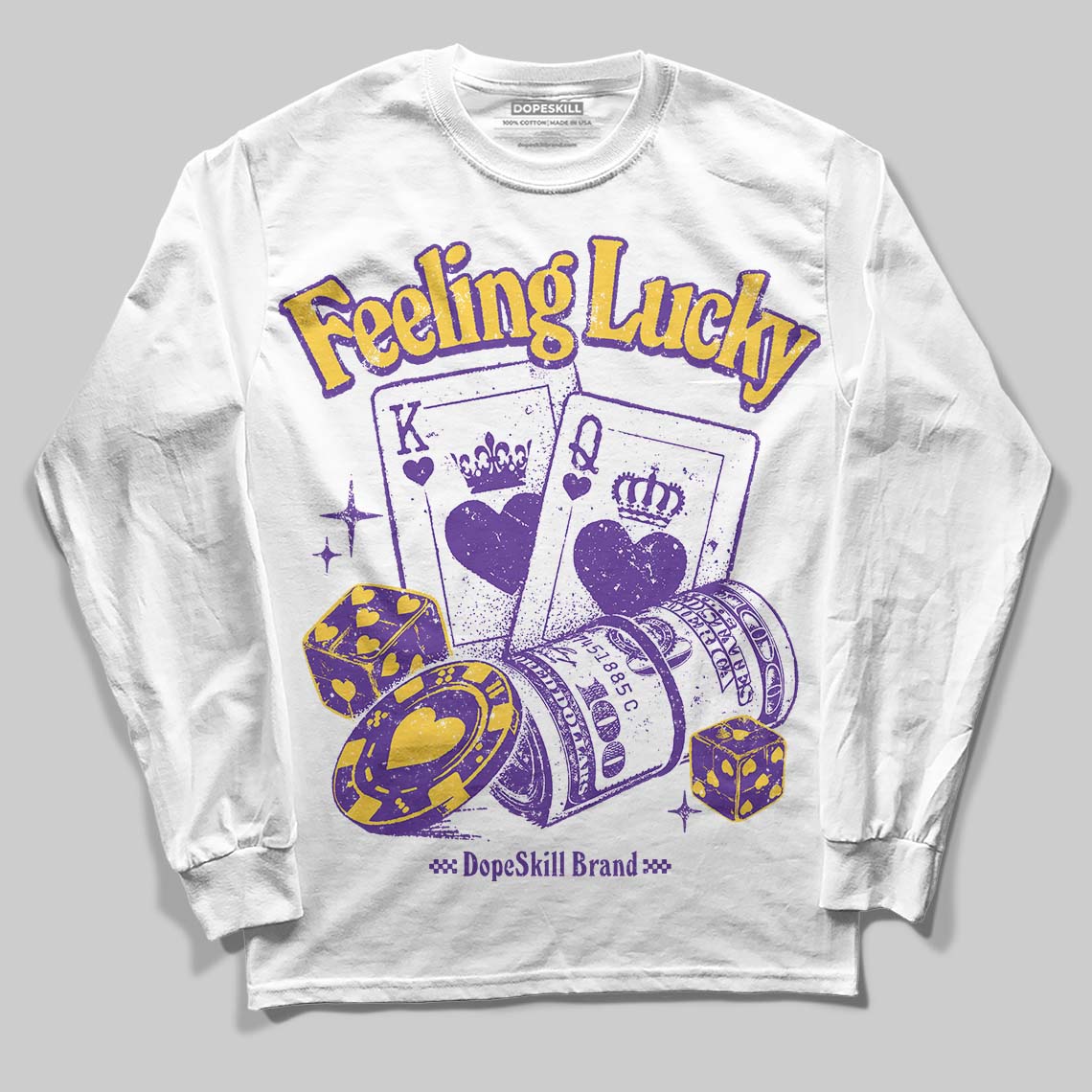 PURPLE Collection superstreetwear Long Sleeve T-Shirt Feeling Lucky Graphic