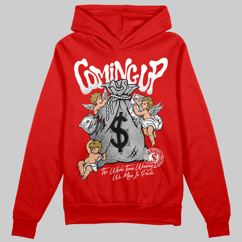 Bred Velvet 11s superstreetwear Red Hoodie Sweatshirt Money Bag Coming Up Graphic