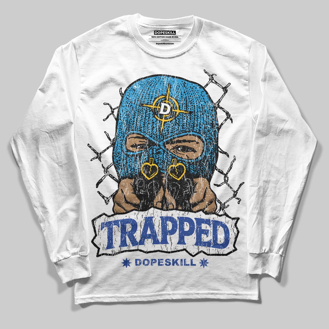 Royal Blue Collection superstreetwear Long Sleeve T-Shirt New Trapped Graphic