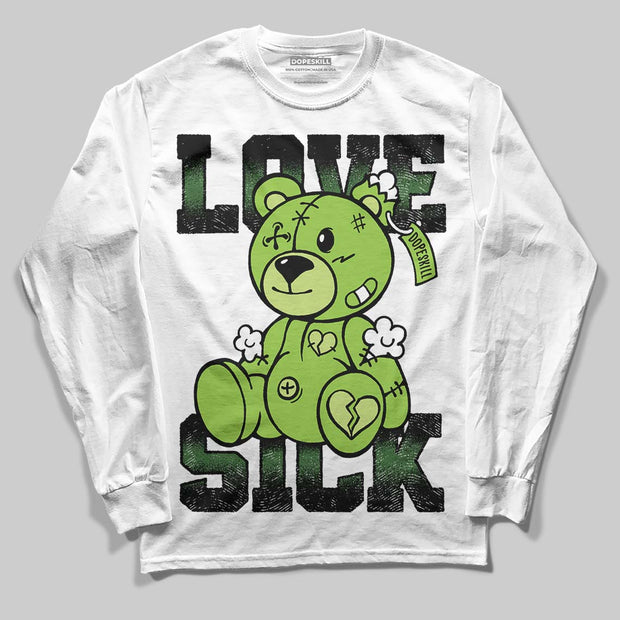 Neon Green Collection DopeSkill Long Sleeve T-Shirt Love Sick Graphic