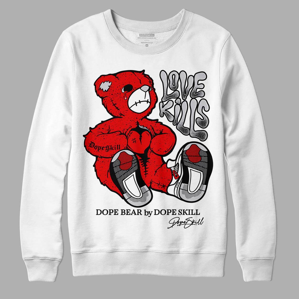 Red Cement 4S superstreetwear Sweatshirt Love Kills Graphic