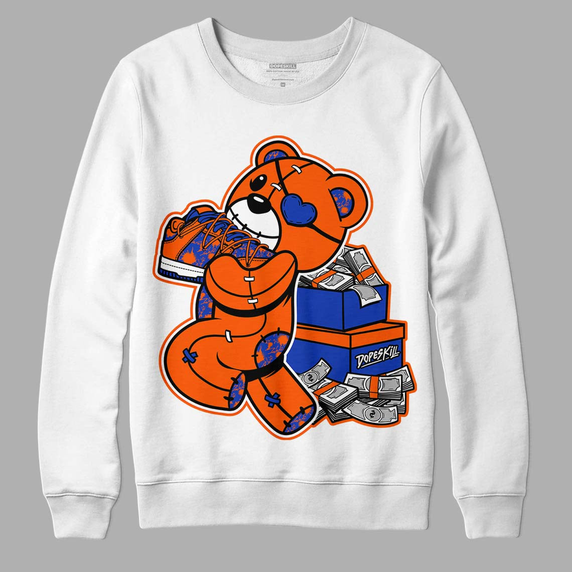Dunk Low Futura Orange Blaze superstreetwear Sweatshirt Bear Steals Sneaker Graphic