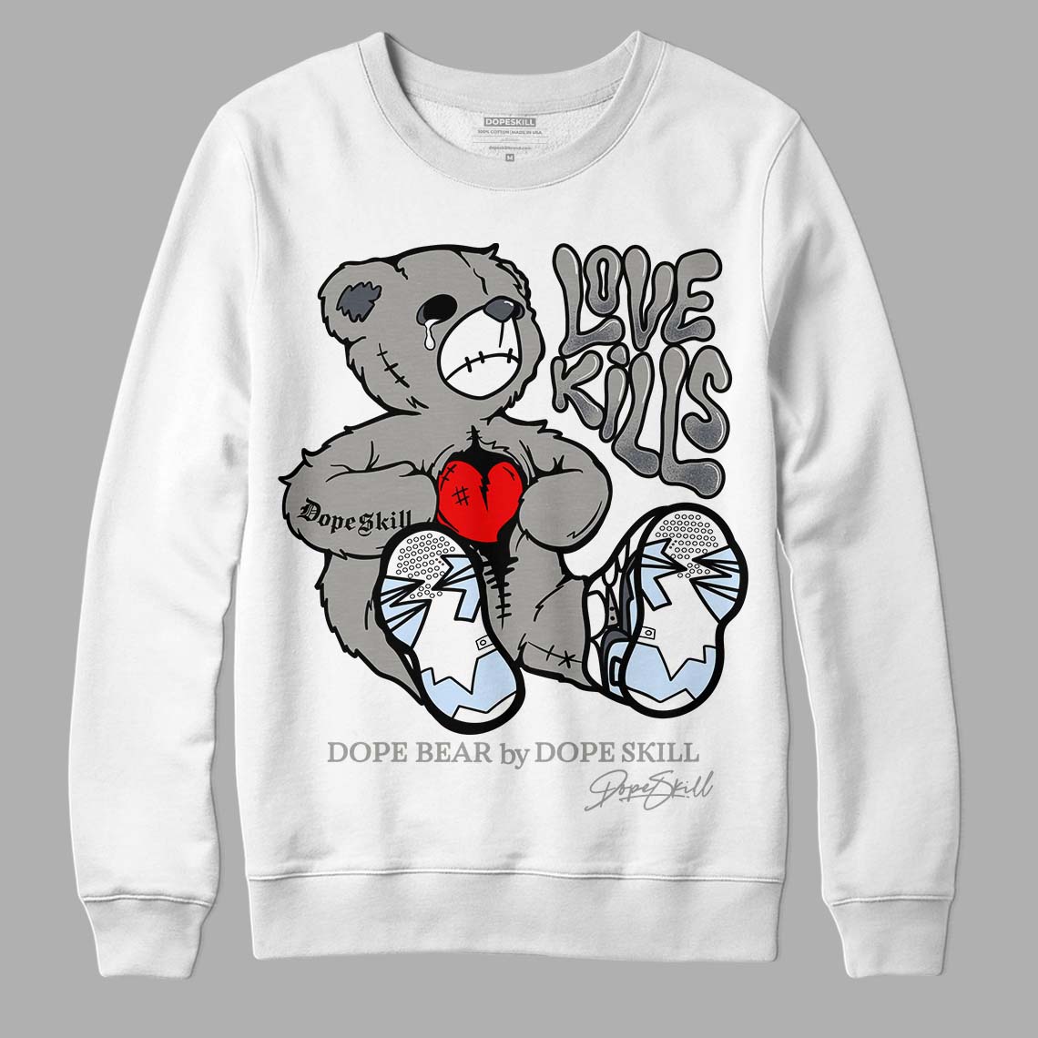 Cool Grey 6s superstreetwear Sweatshirt Love Kills Graphic