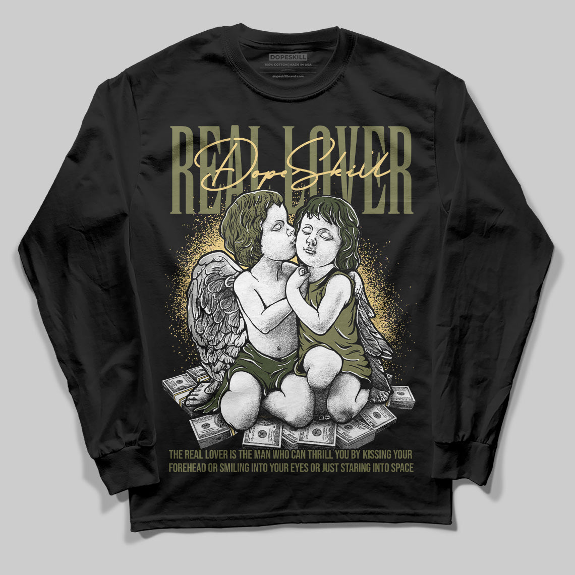 Craft Olive 4s superstreetwear Long Sleeve T-Shirt Real Lover Graphic