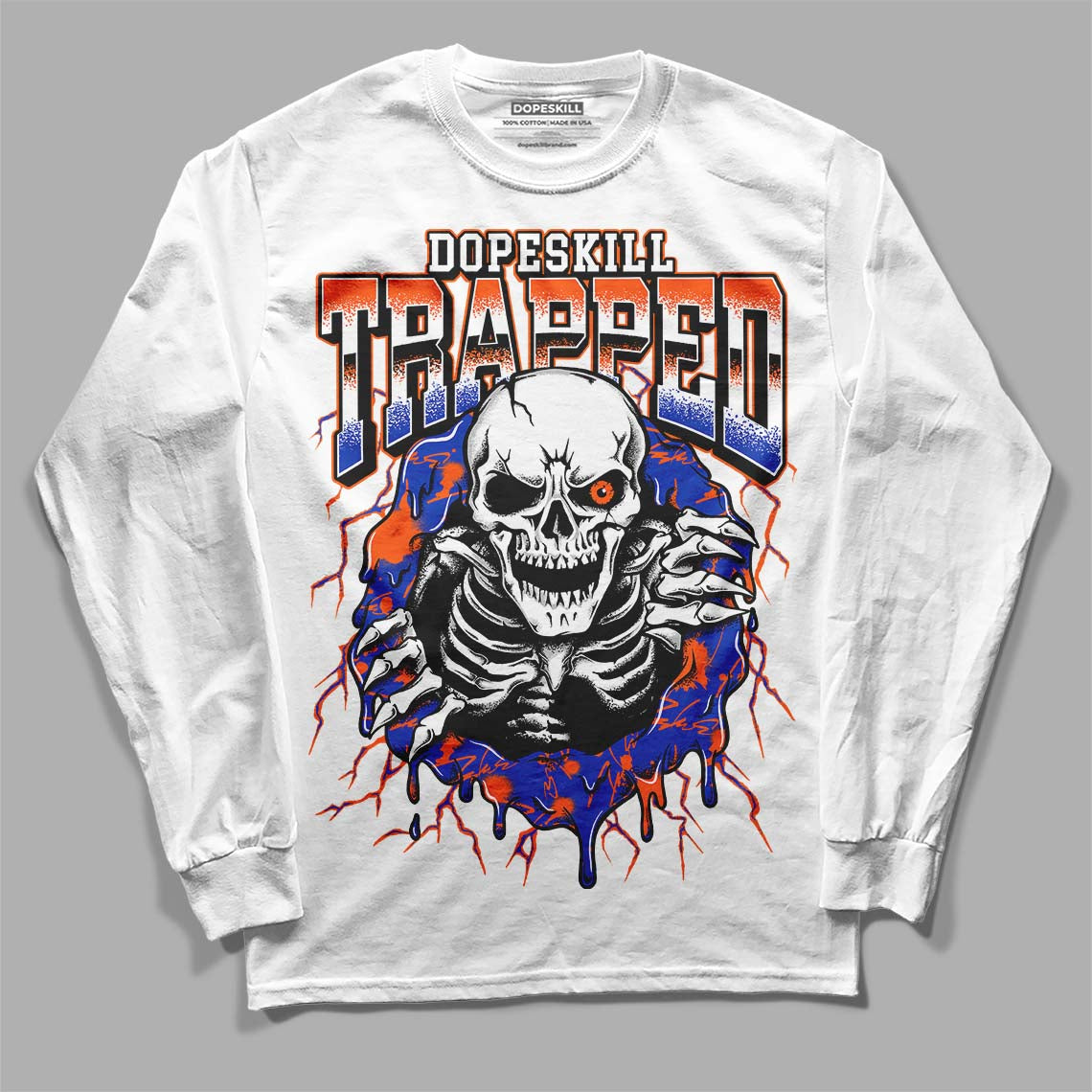 Dunk Low Futura Orange Blaze superstreetwear Long Sleeve T-Shirt Trapped Halloween Graphic