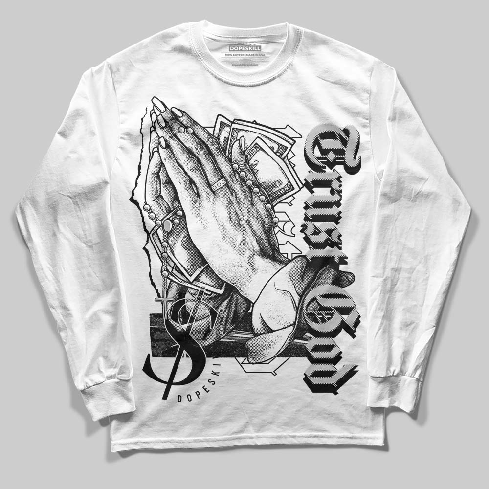 Panda White Black Dunk Low superstreetwear Long Sleeve T-Shirt Trust God Graphic