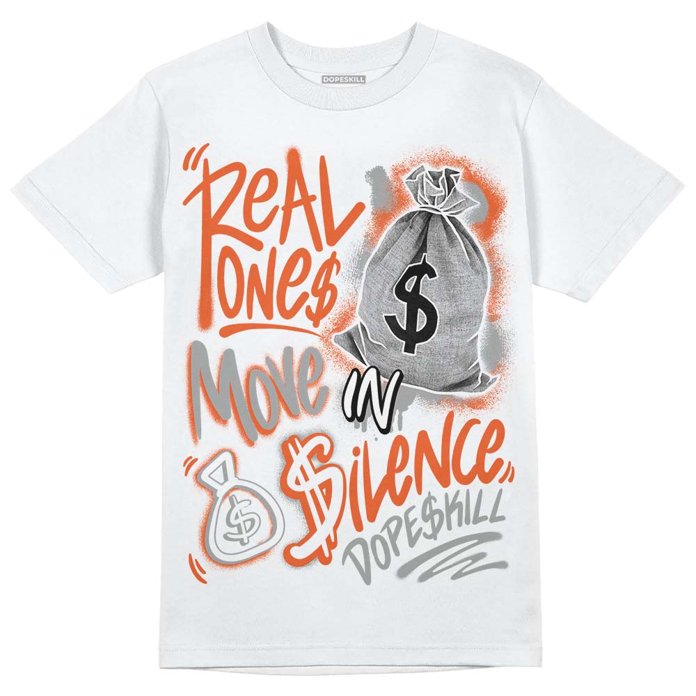 Georgia Peach 3s superstreetwear T-Shirt Real Ones Move In Silence Graphic