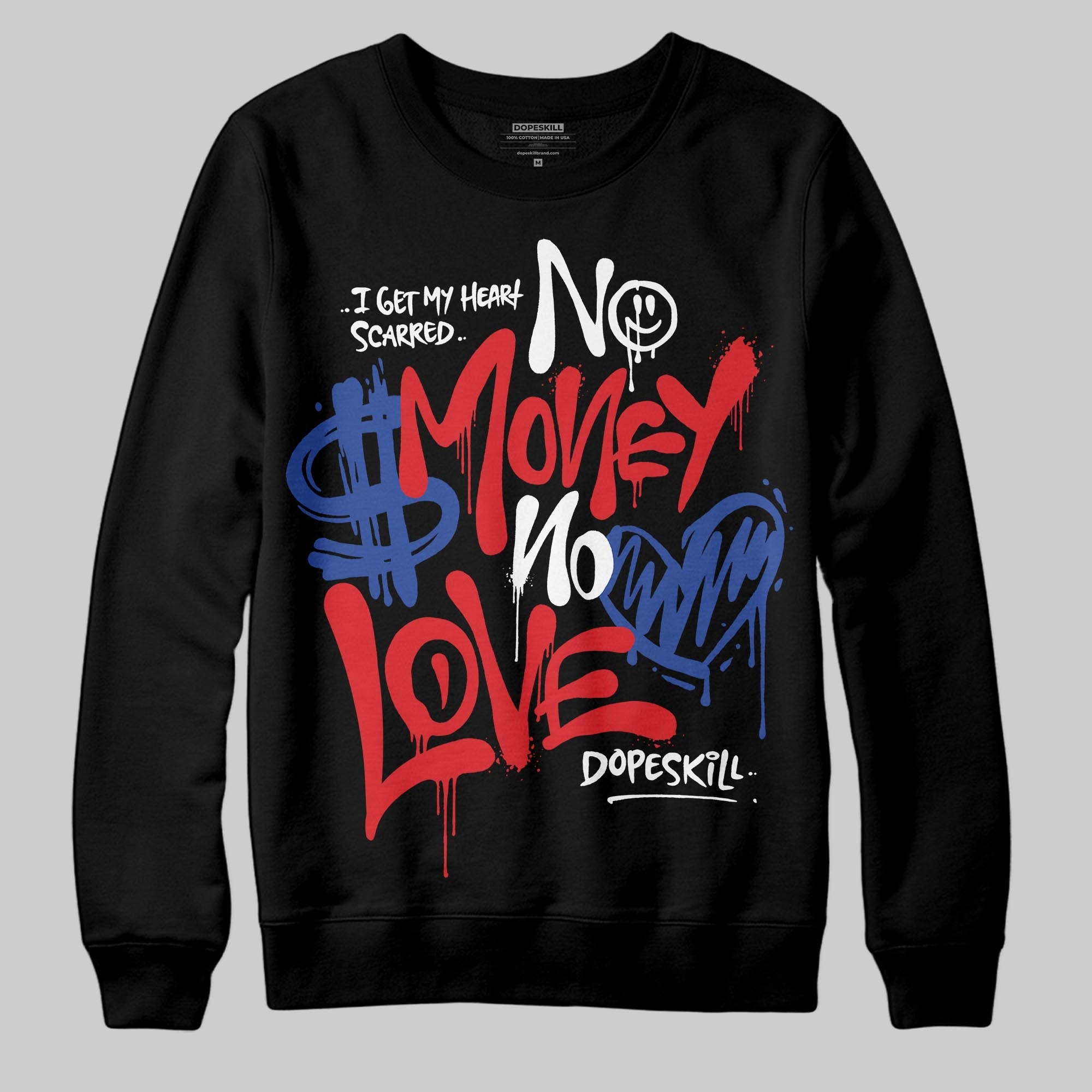 Seoul 2.0 3s superstreetwear Sweatshirt No Money No Love Typo Graphic