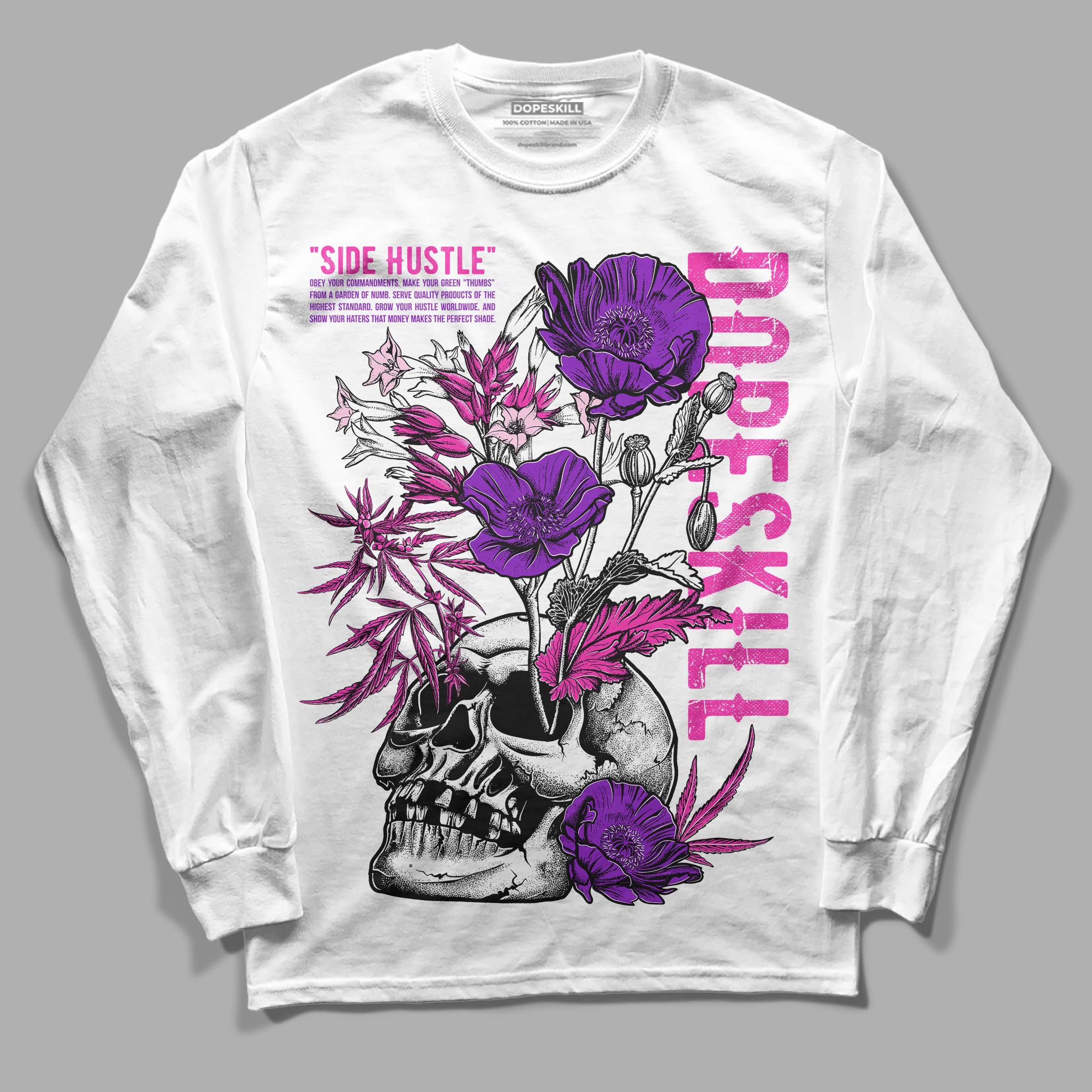 Pink Collection superstreetwear Long Sleeve T-Shirt Side Hustle Graphic