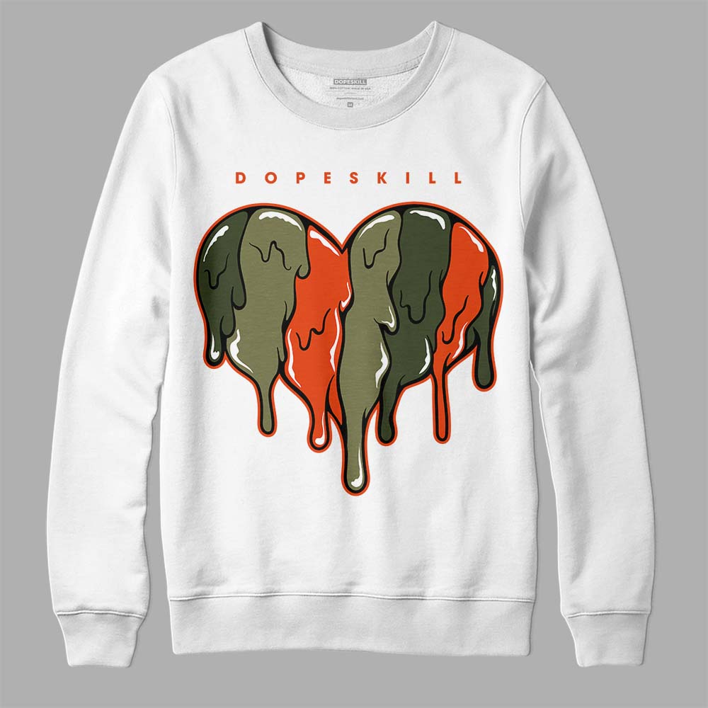 Olive Collection superstreetwear Sweatshirt Slime Drip Heart Graphic