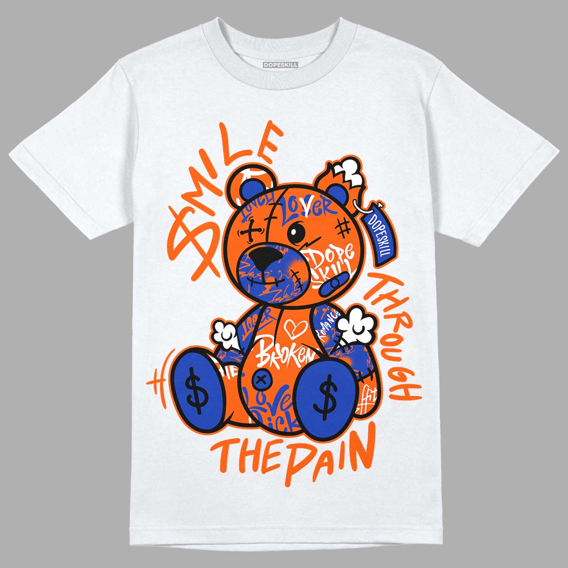 Dunk Low Futura Orange Blaze superstreetwear T-Shirt Smile Through The Pain Graphic