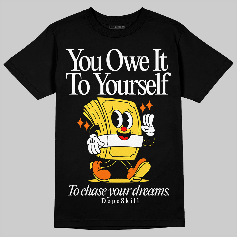 Black Tour Yellow AJ 4 Thunder superstreetwear Unisex T-Shirt Owe It To Yourself Graphic