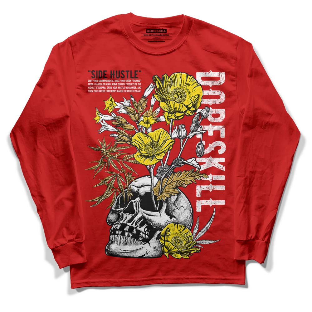 Red Collection superstreetwear Red Long Sleeve T-Shirt Side Hustle Graphic