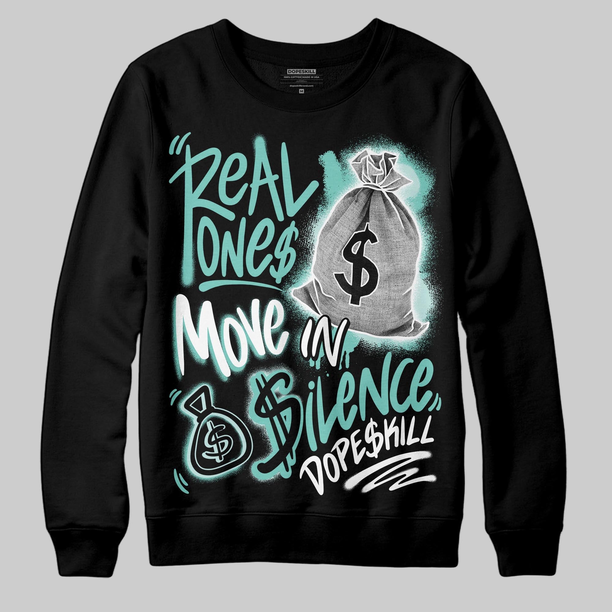 Igloo 11s superstreetwear Sweatshirt Real Ones Move In Silence Graphic