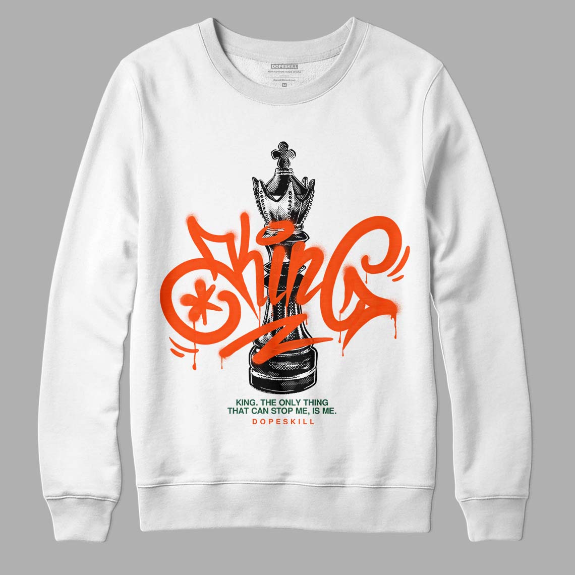 Dunk Low Team Dark Green Orange superstreetwear Sweatshirt King Chess Graphic