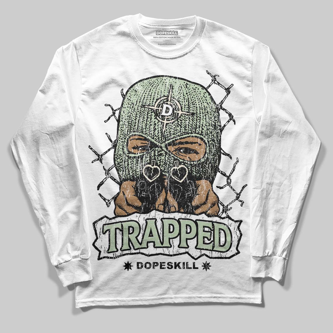 Seafoam 4s 2025 superstreetwear Long Sleeve T-Shirt New Trapped Graphic