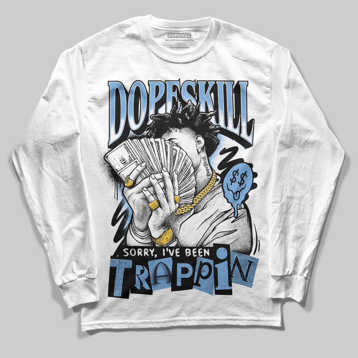Melo 12s superstreetwear Long Sleeve T-Shirt Sorry I've Been Trappin Graphic