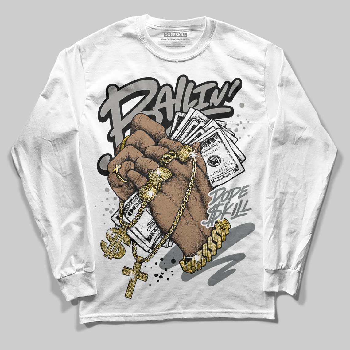 Cool Grey 9s superstreetwear Long Sleeve T-Shirt Always Ballin' Graphic