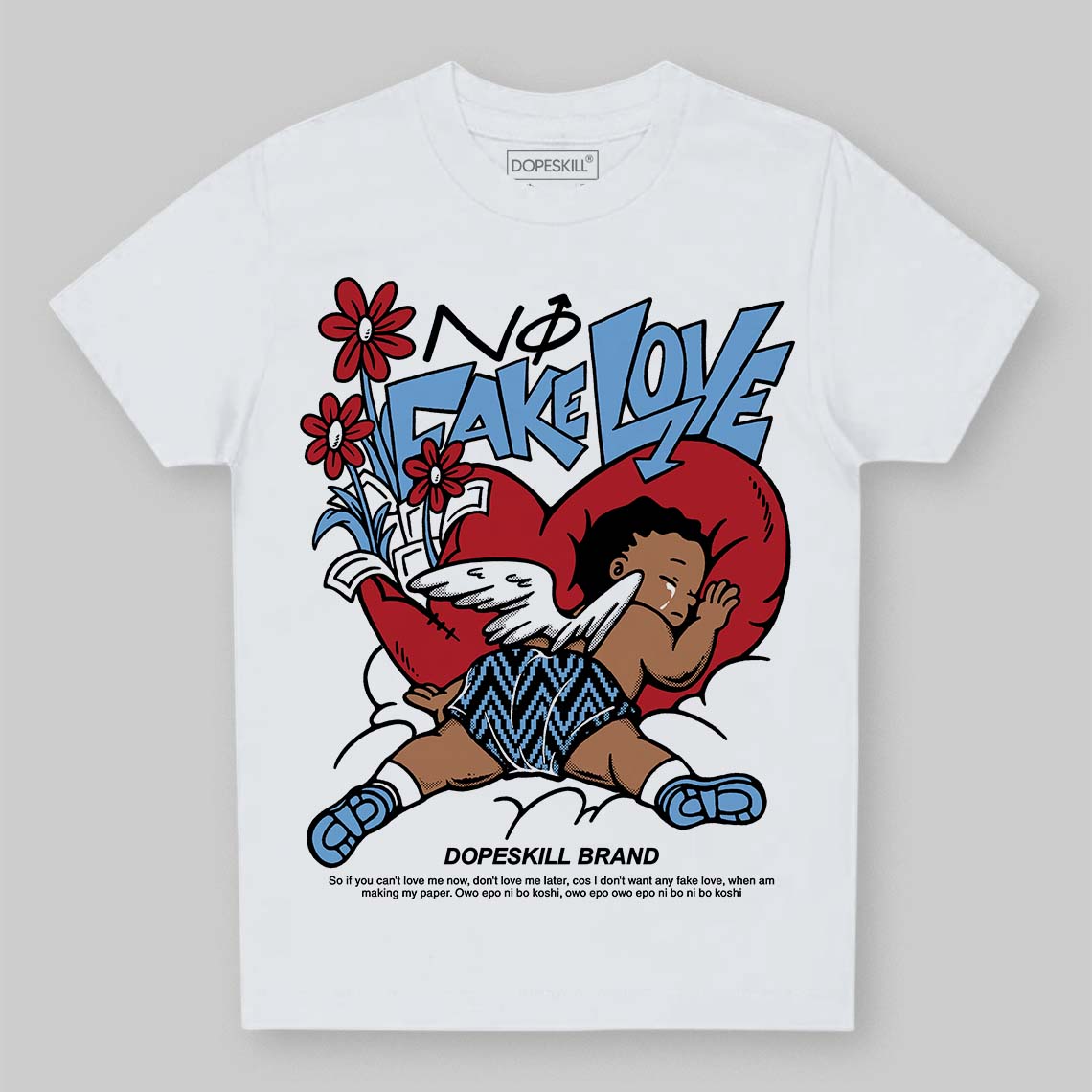 Melo 12s superstreetwear Toddler Kids T-shirt No Fake Love Graphic