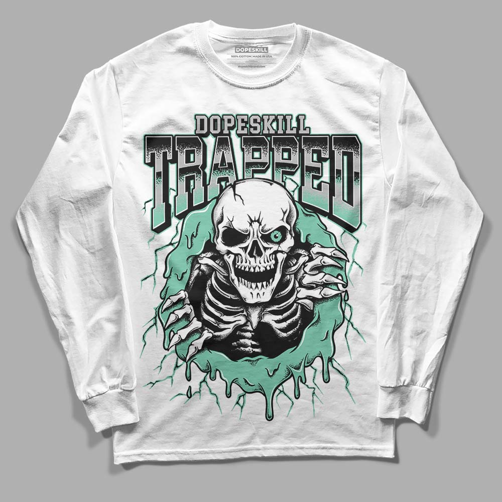 Green Glow 3s superstreetwear Long Sleeve T-Shirt Trapped Halloween Graphic