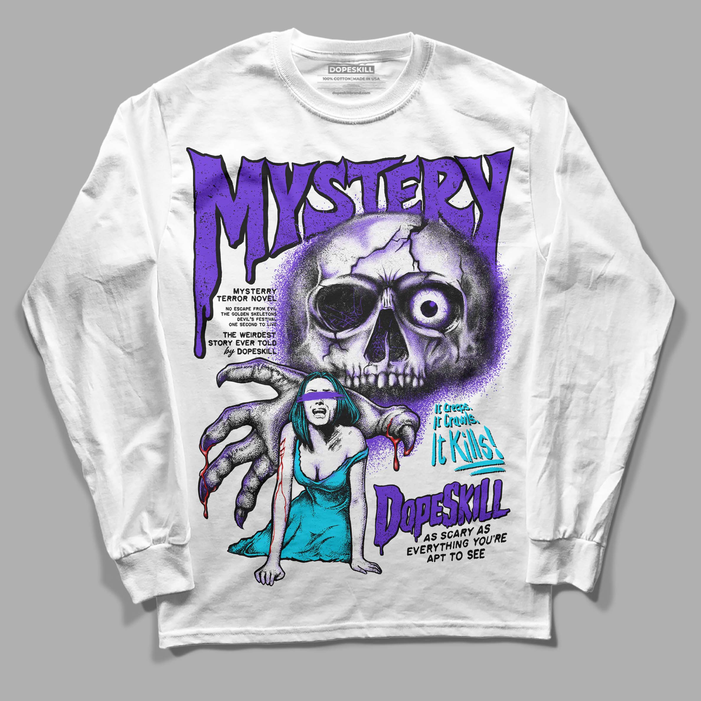 Aqua 6s superstreetwear Long Sleeve T-Shirt Mystery Ghostly Grasp Graphic