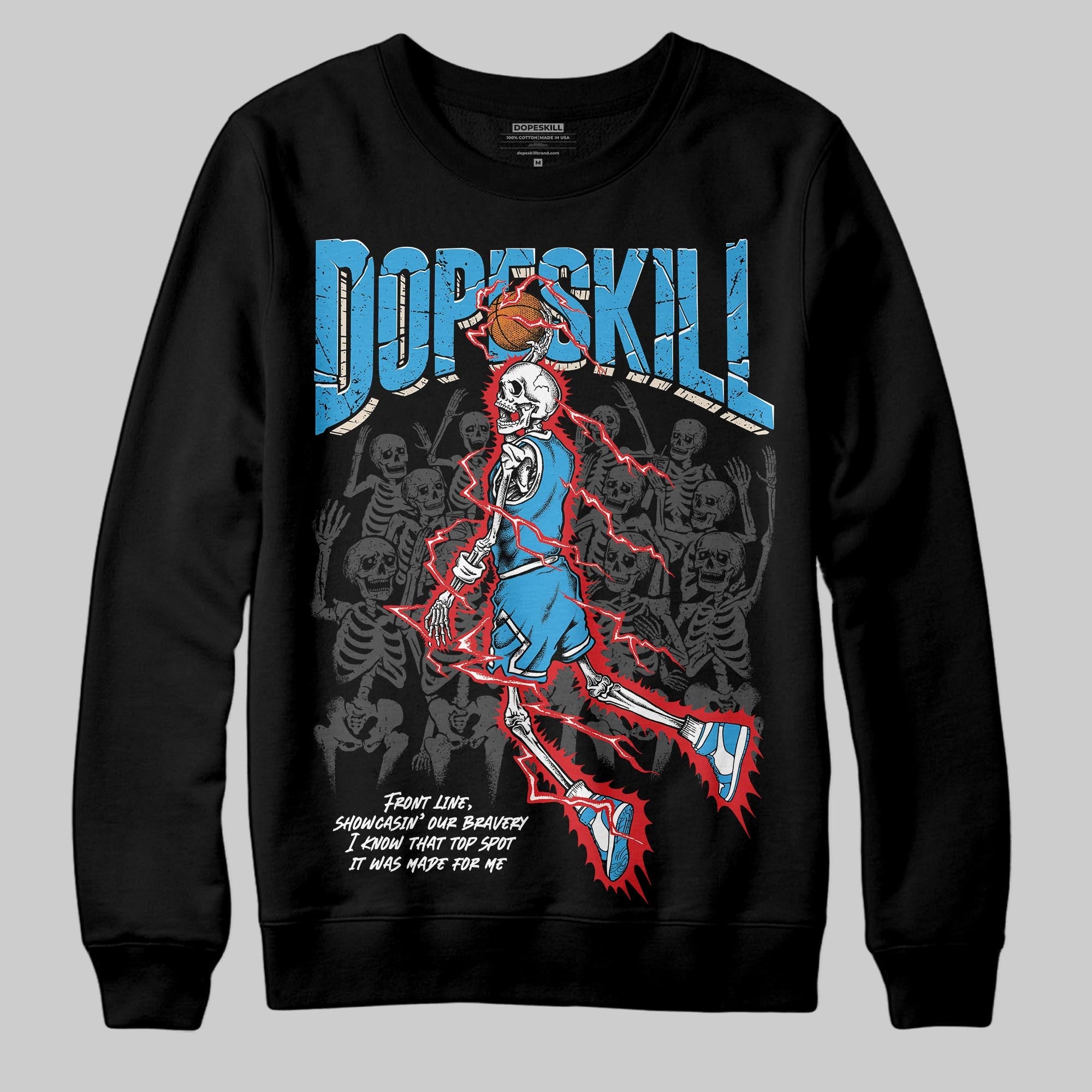 UNC Reimagined 1s superstreetwear Sweatshirt Thunder Dunk Graphic