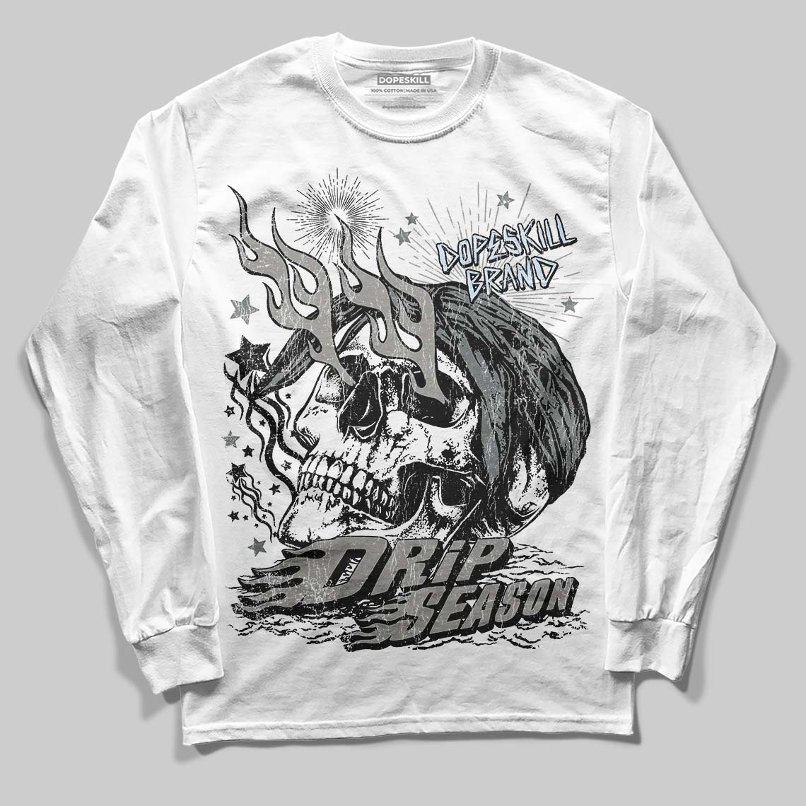 Cool Grey 9s superstreetwear Long Sleeve T-Shirt Drip Season Graphic