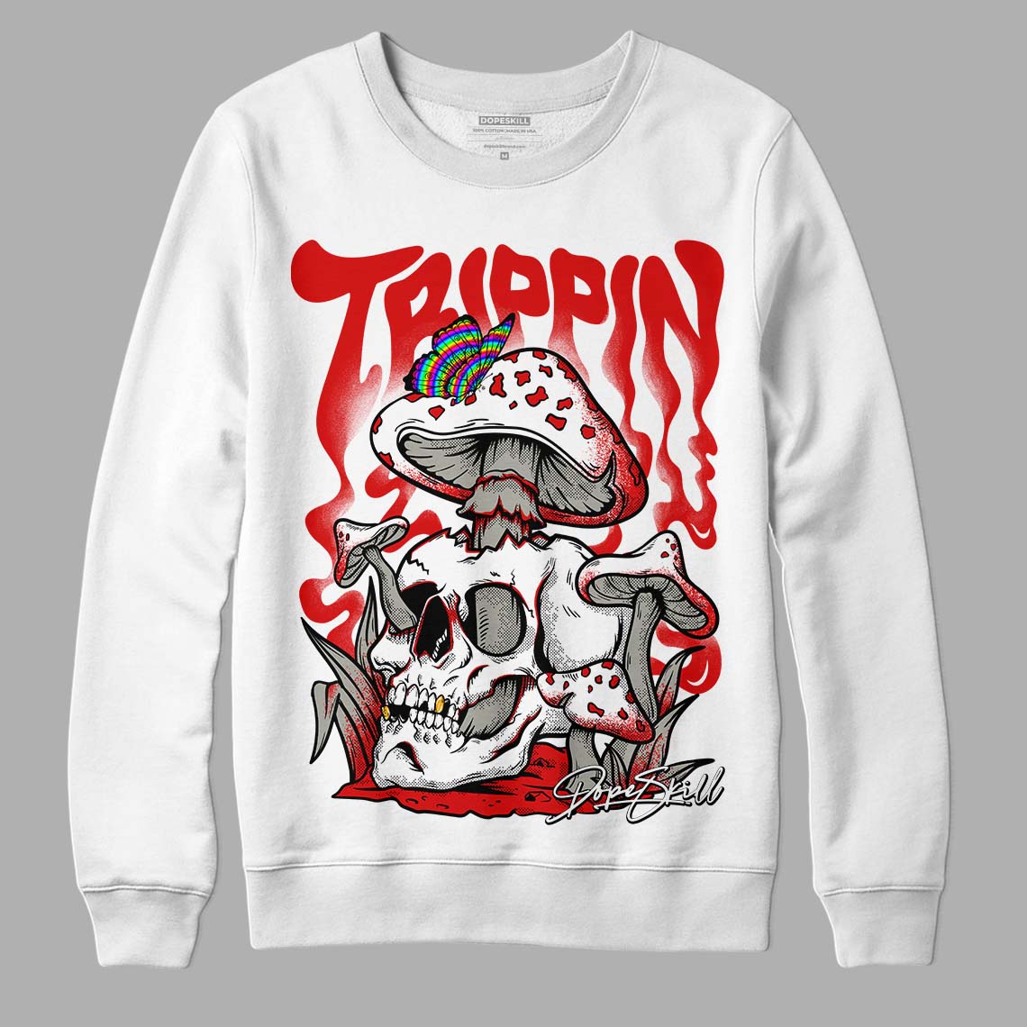 Fire Red 3s superstreetwear Sweatshirt Trippin Graphic