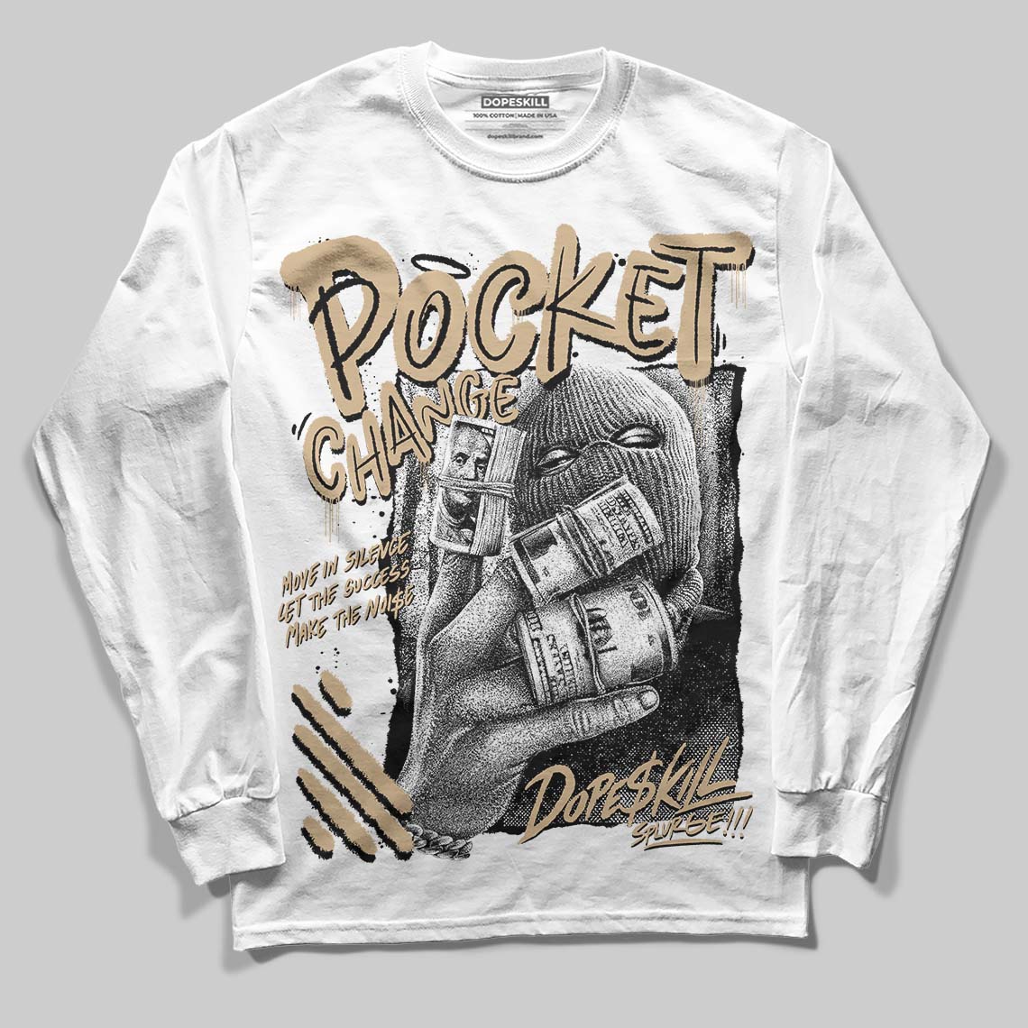 TAN Collection superstreetwear Long Sleeve T-Shirt Pocket Change Graphic