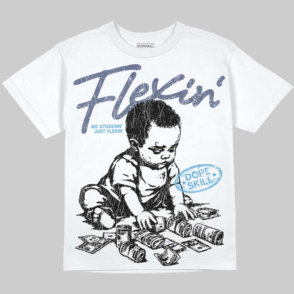 Diffused Blue 11s superstreetwear Oversize Print T-Shirt Flexin' Graphic