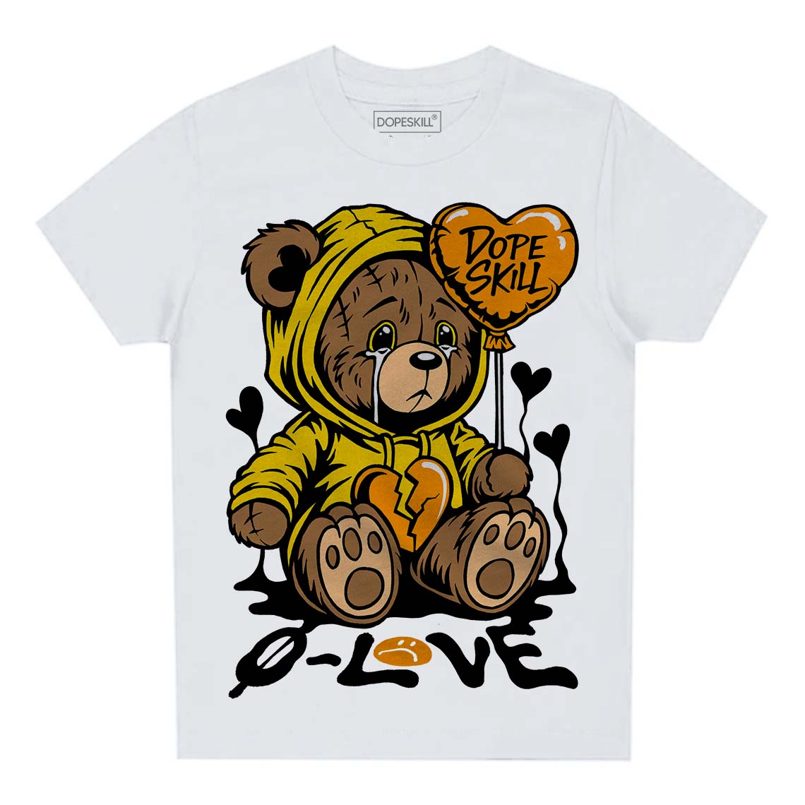 Yellow Ochre 6s superstreetwear Toddler Kids T-shirt Broken Bear Graphic