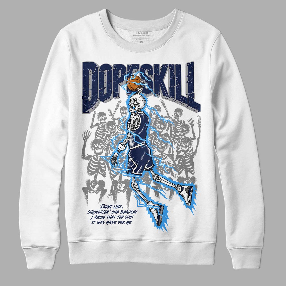 Midnight Navy 3s superstreetwear Sweatshirt Thunder Dunk Graphic