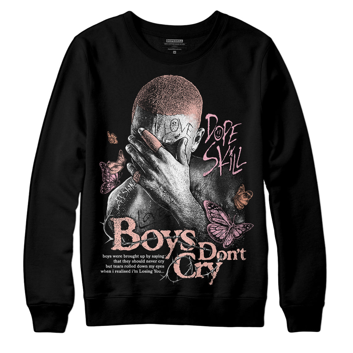Legend Pink 11s superstreetwear Sweatshirt Boys Don't Cry Graphic
