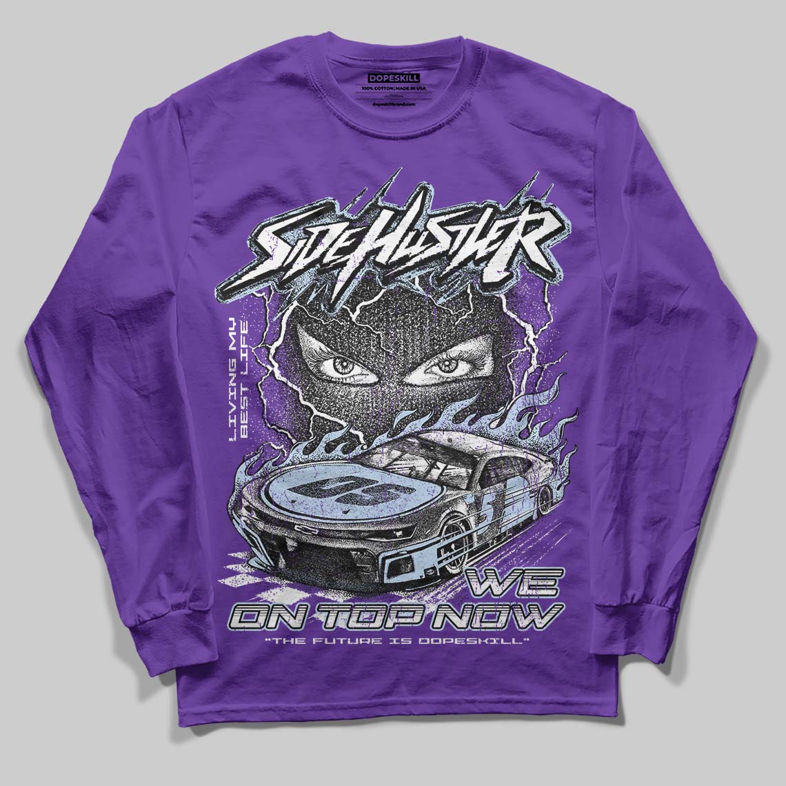 Grape 5s superstreetwear Long Sleeve T-Shirt New Side Hustler Graphic