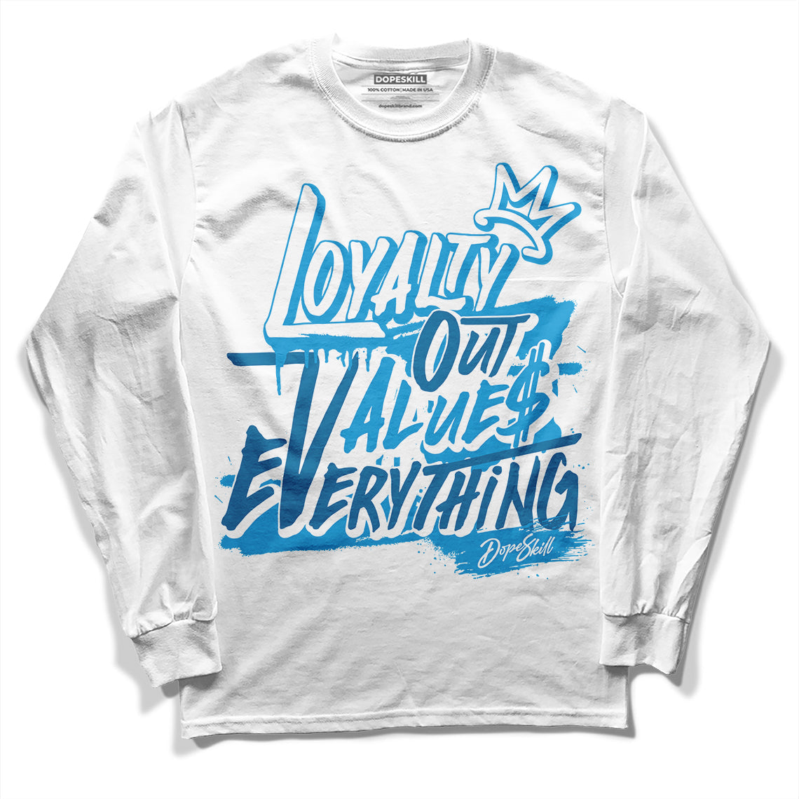 Military Blue 4s superstreetwear Long Sleeve T-Shirt LOVE Graphic