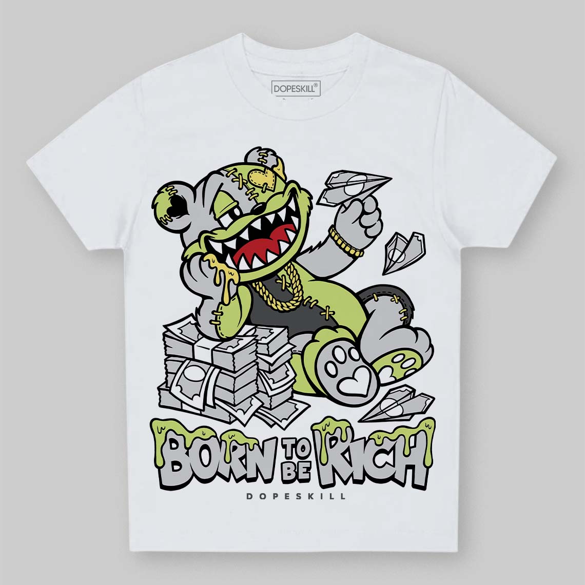 Light Lemon Twist 4s superstreetwear Toddler Kids T-shirt Born To Be Rich Graphic