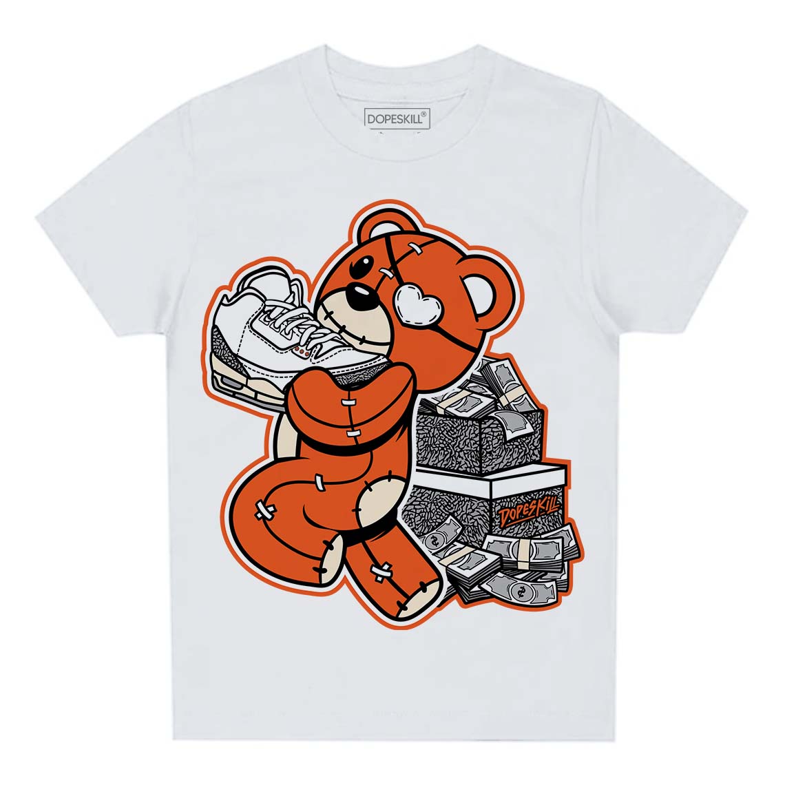 Georgia Peach 3s superstreetwear Toddler Kids T-shirt Bear Steals Sneaker Graphic