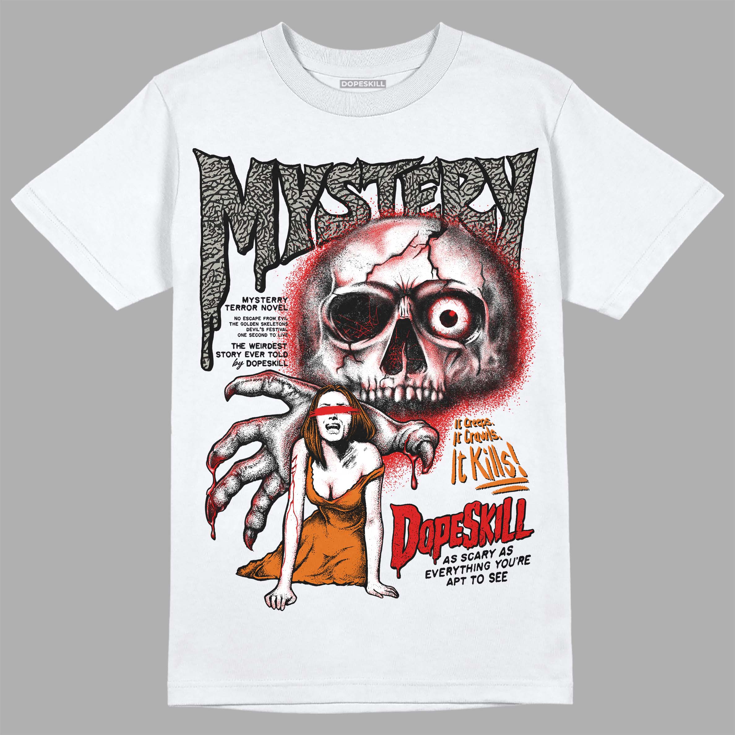 Fire Red 3s superstreetwear T-Shirt Mystery Ghostly Grasp Graphic