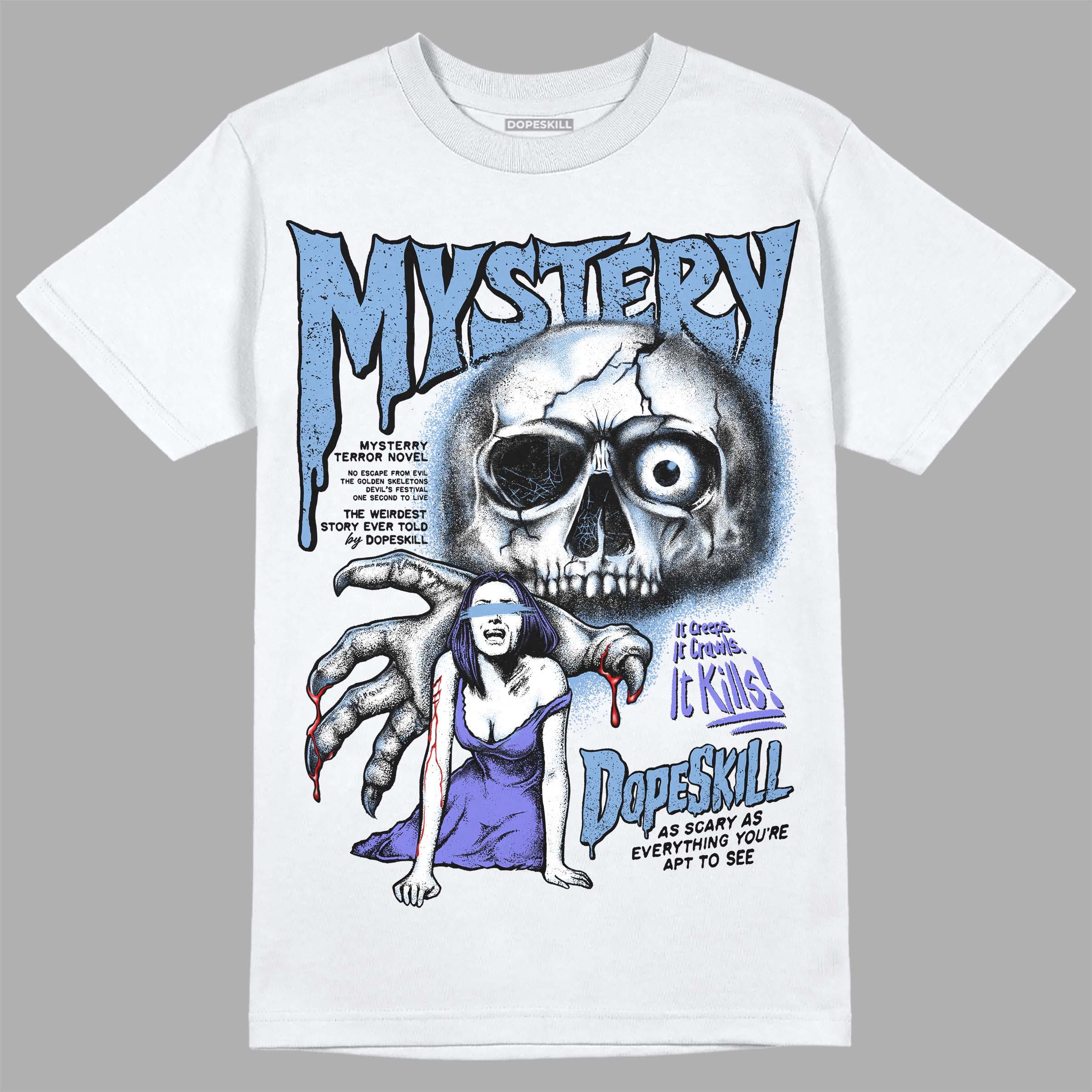 University Blue Collection superstreetwear T-Shirt Mystery Ghostly Grasp Graphic