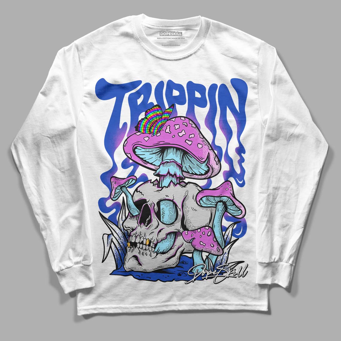 Hyper Royal 12s superstreetwear Long Sleeve T-Shirt Trippin Graphic