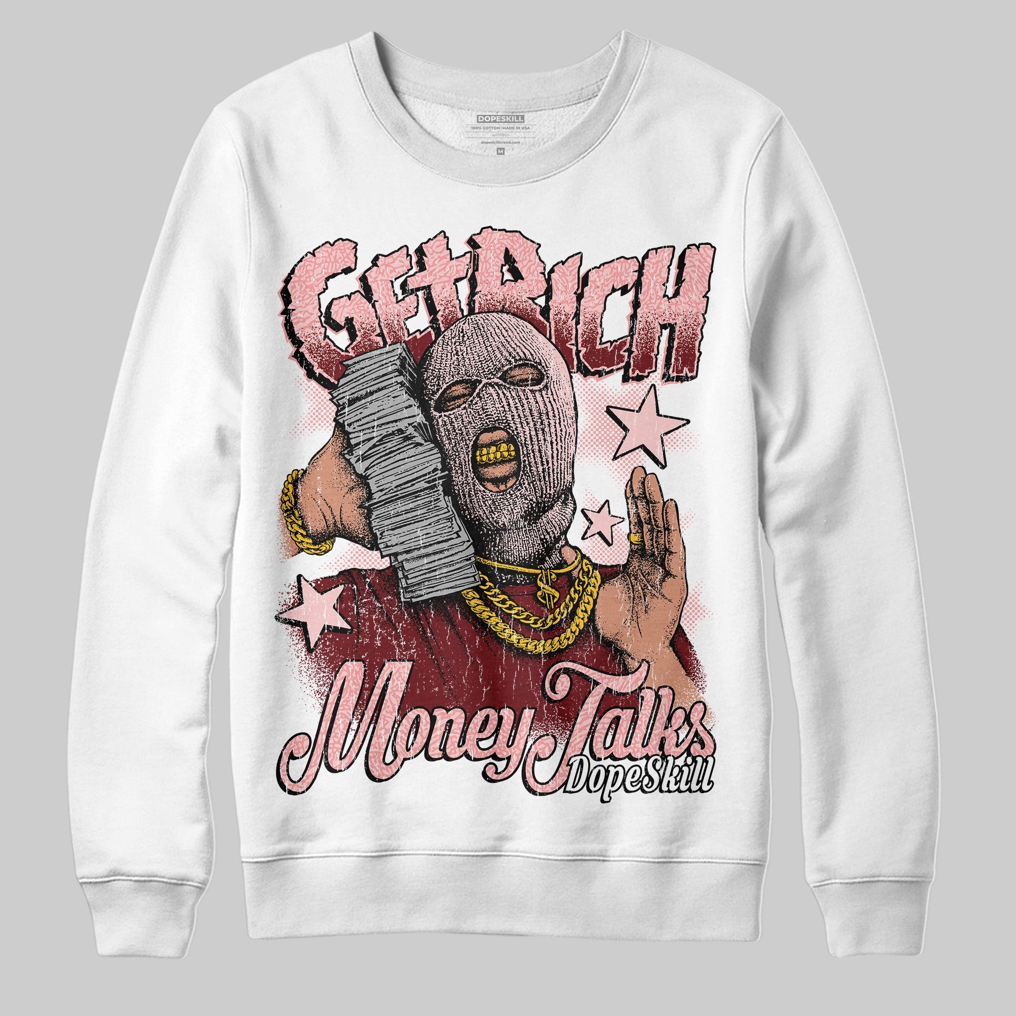 VALENTINE'S Day 3s superstreetwear Sweatshirt Get Rich Graphic