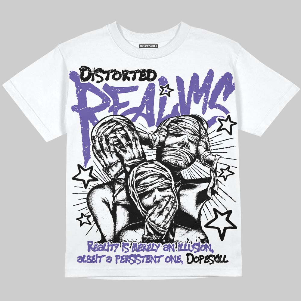 Grape 5s superstreetwear Oversize Print T-Shirt Distorted Realms Graphic