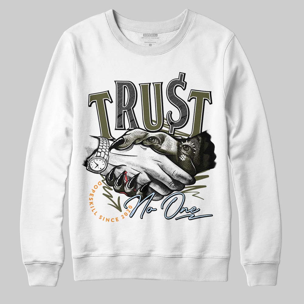 Olive 5s superstreetwear Sweatshirt Trust No One Graphic